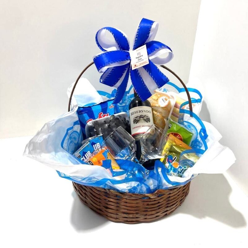 Cesta de Queijos e Vinho