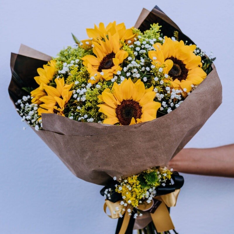 Buquê com 6 girassóis