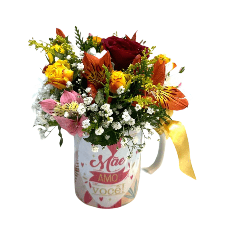 Caneca com flores