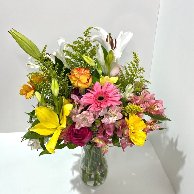 Arranjo com mix de flores - 4 entregas mensais